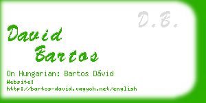 david bartos business card